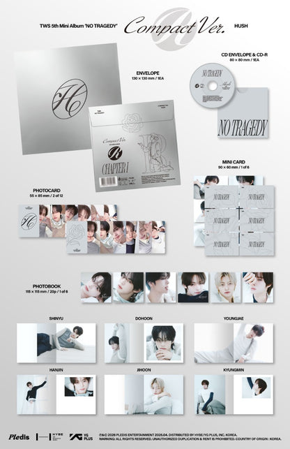TWS 5th Mini Album - NO TRAGEDY (HUSH Ver.) (Compact) (Random)
