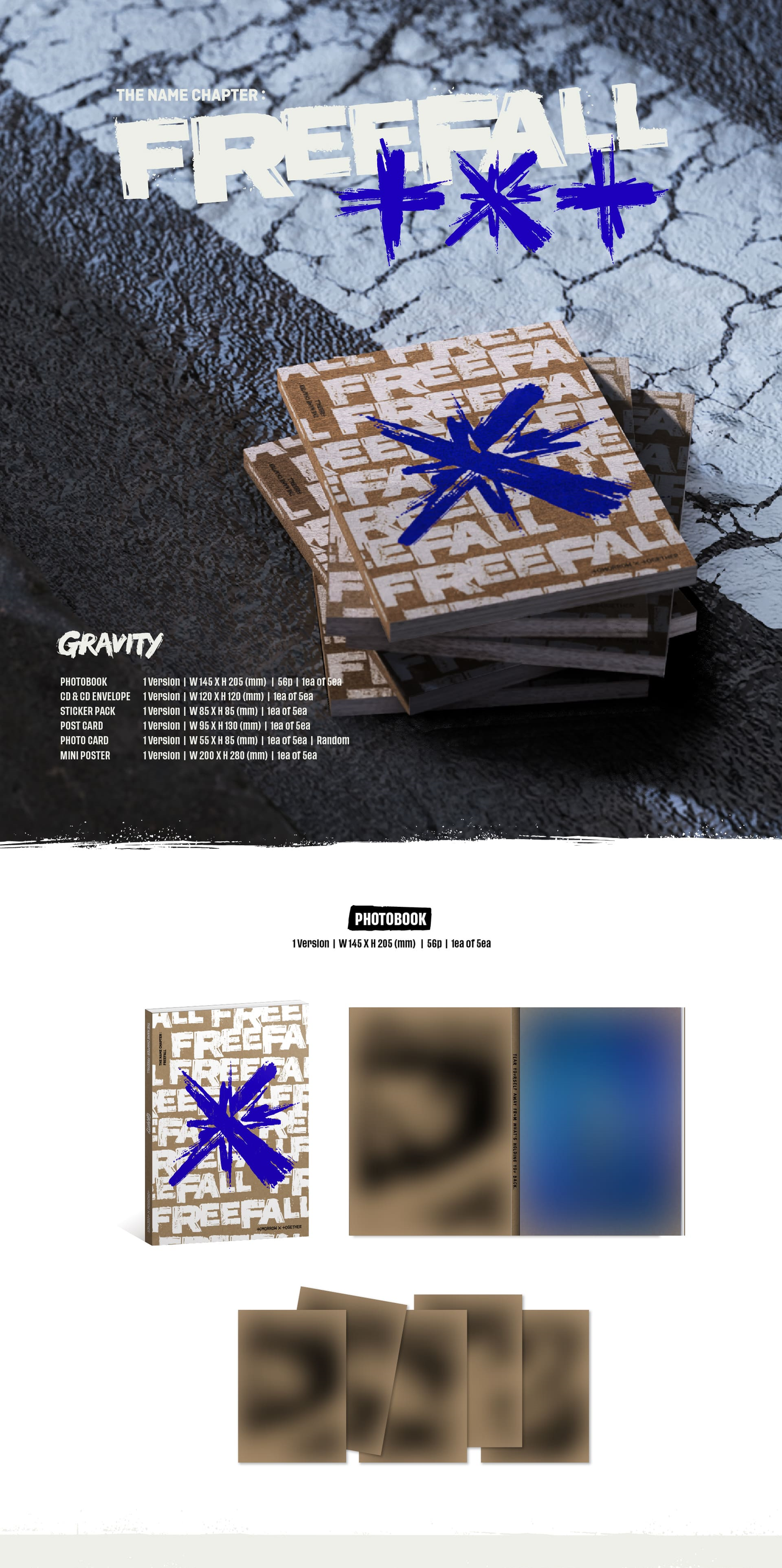 TXT 3rd Album – THE NAME CHAPTER : FREEFALL (GRAVITY Ver.) (Random)