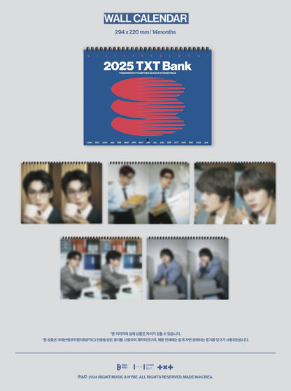 TXT – 2025 SEASON’S GREETINGS [TXT Bank] WALL CALENDAR