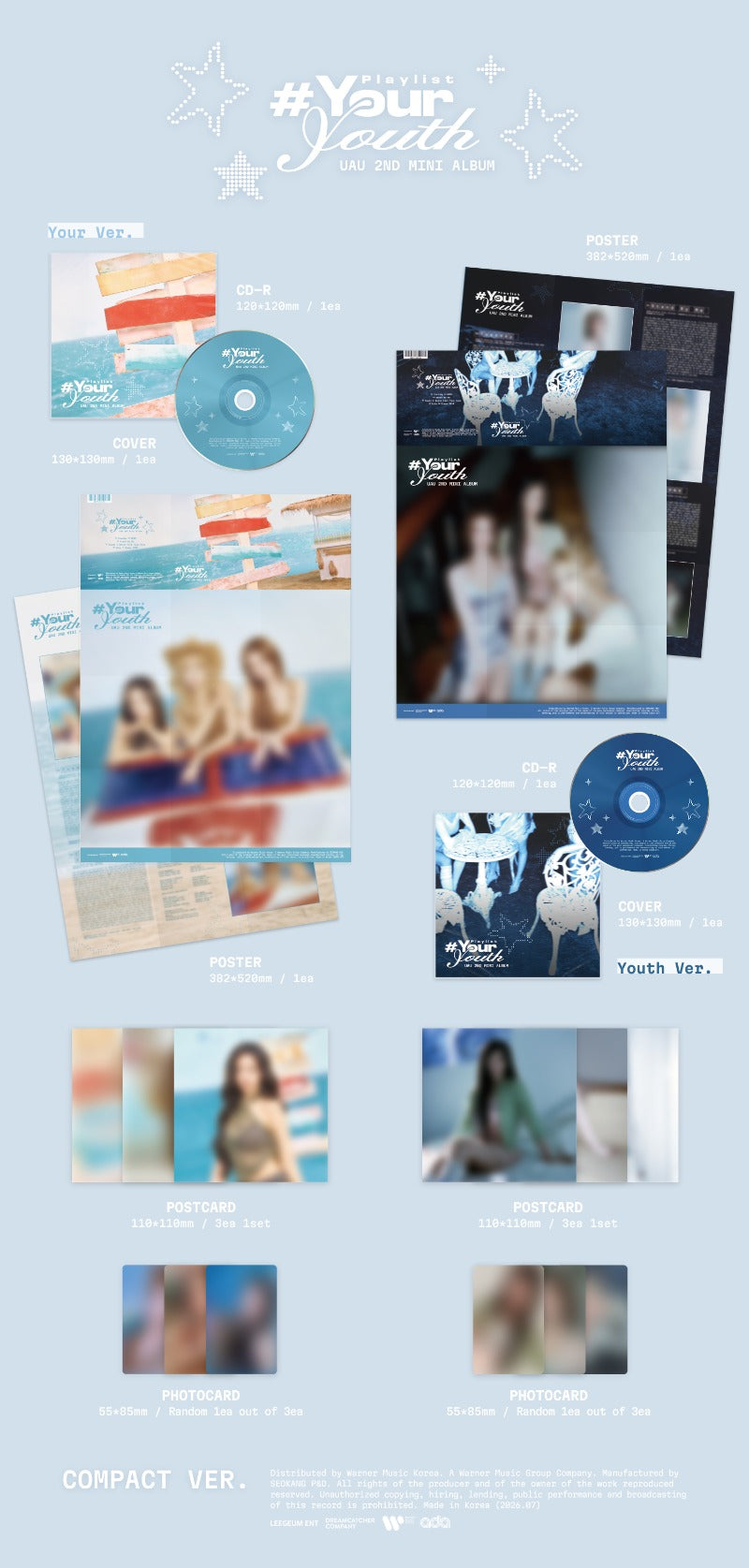 UAU 2nd Mini Album - Playlist #Your Youth (Compact ver.) (Random)