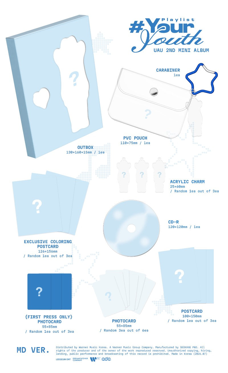 PRE-ORDER: UAU 2nd Mini Album - Playlist #Your Youth (MD Ver.)
