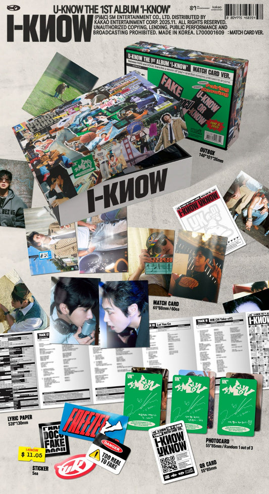 PRE-ORDER: U-KNOW (TVXQ) The 1st Album - I-KNOW (Match Card Ver.) (Smart Album)