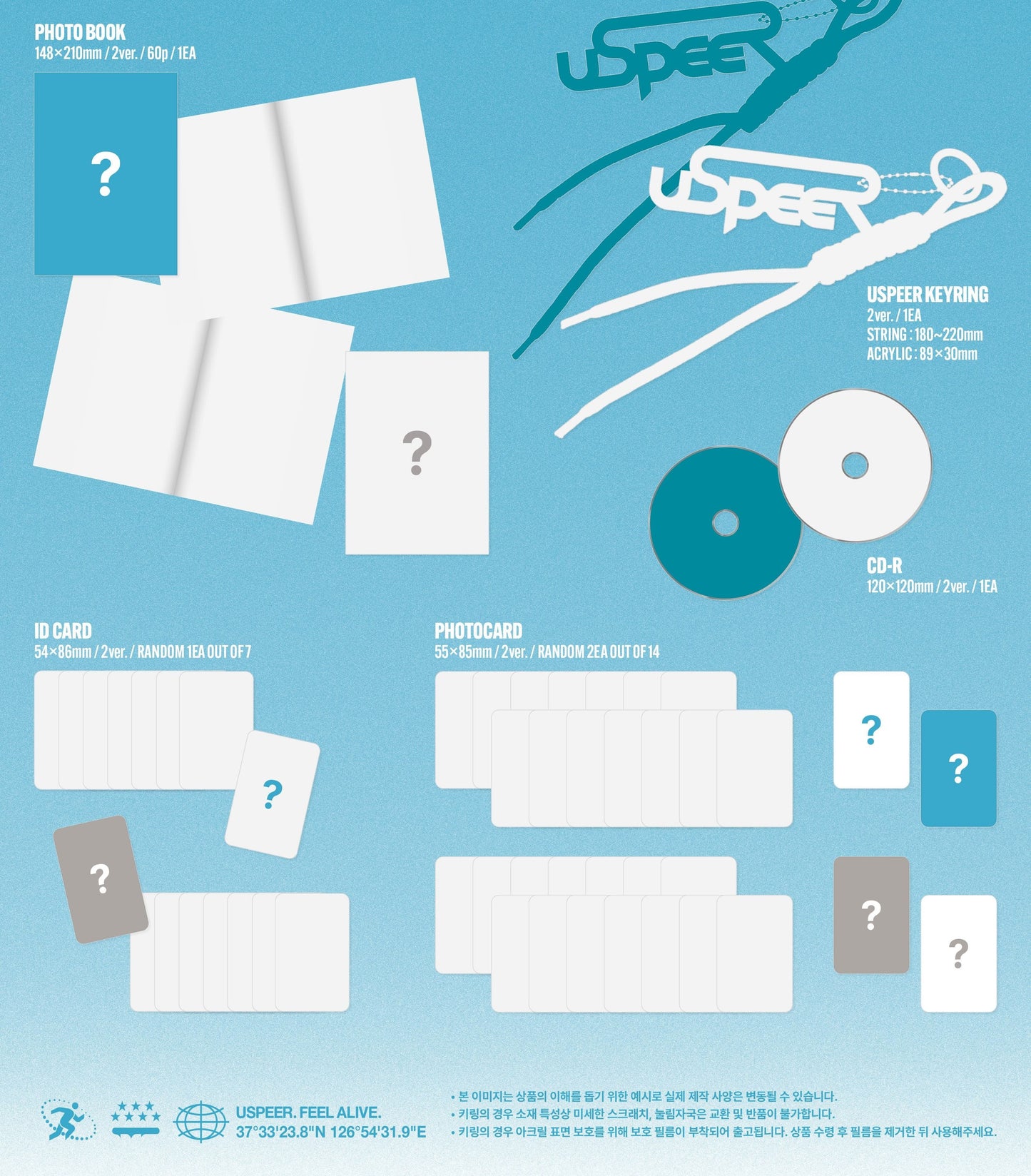 USPEER 1st Single Album – SPEED ZONE (Random)