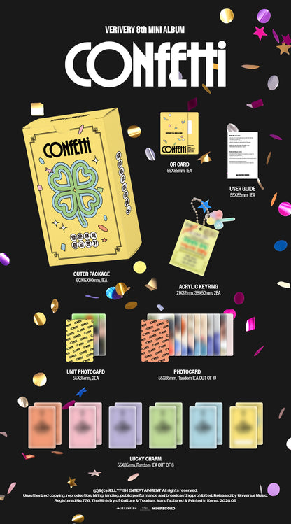 VERIVERY 8th Mini Album - CONFETTI (Lucky Charm Ver.)