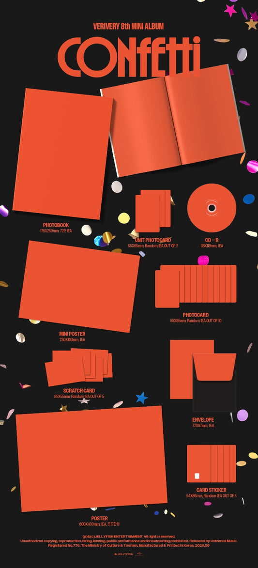PRE-ORDER: VERIVERY 8th Mini Album - CONFETTI (Photobook Ver.)