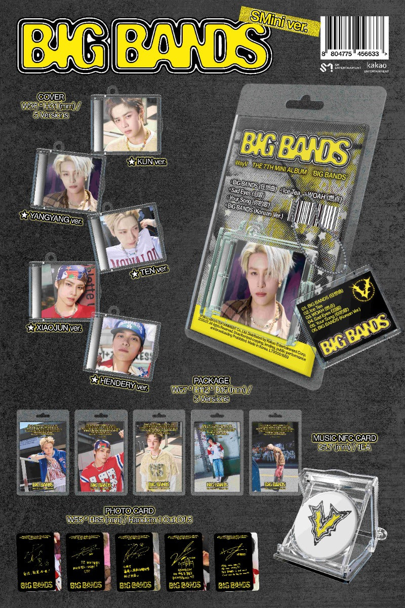 WayV The 7th Mini Album – BIG BANDS (SMini Ver.) (Random)
