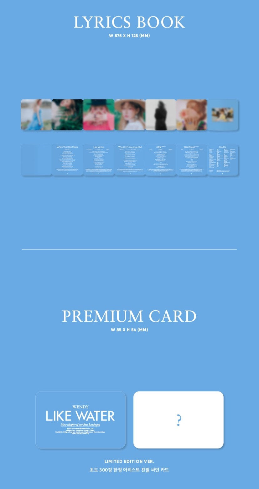 [PRE-OWNED] WENDY (Red Velvet) 1st Mini Album - Like Water (Case Ver.)