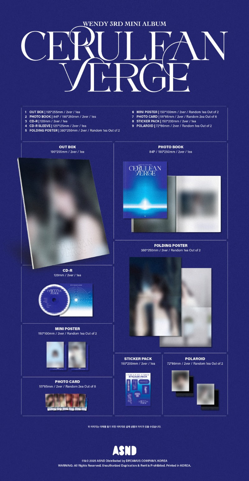 WENDY The 3rd Mini Album - Cerulean Verge (Photobook Ver.) (Random)