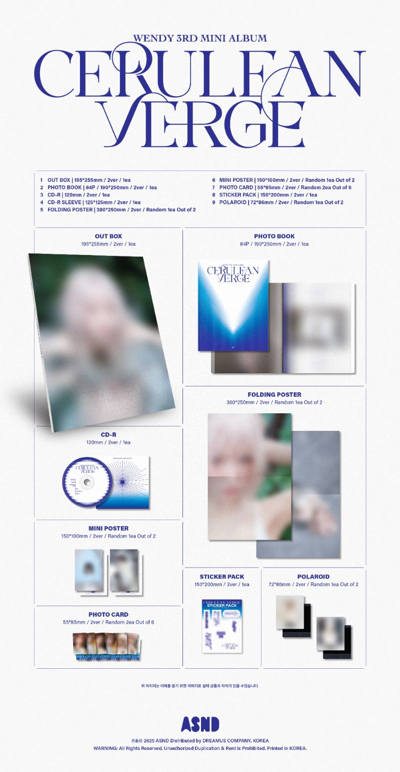 WENDY The 3rd Mini Album - Cerulean Verge (Photobook Ver.) (Random)