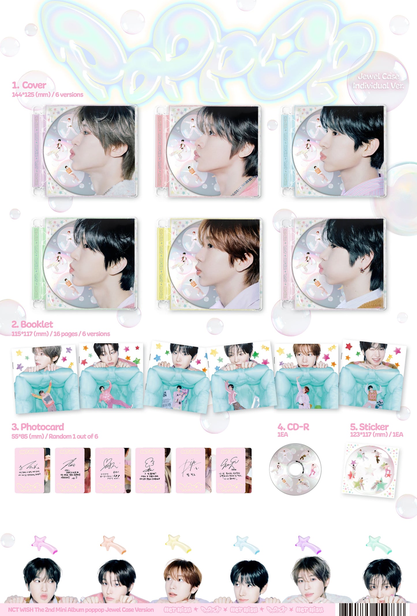 NCT WISH The 2nd Mini Album – poppop (Jewel Case Ver.) (Random)
