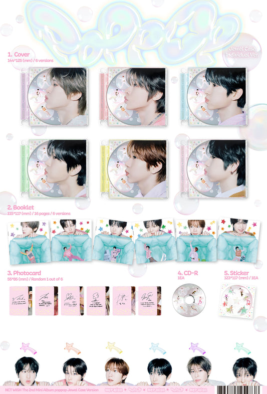 NCT WISH The 2nd Mini Album – poppop (Jewel Case Ver.) (Random)