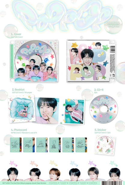 NCT WISH The 2nd Mini Album – poppop (Jewel Case Ver.) (Random)