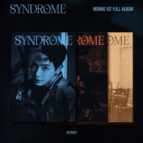 Album cover for 'SYNDROME' by Wonho with a collage of images and text.