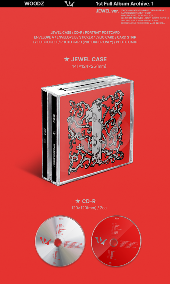 WOODZ 1st Full Album - Archive. 1 (Jewel Ver.)