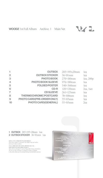 PRE-ORDER: WOODZ 1st Full Album - Archive. 1 (Main Ver.)