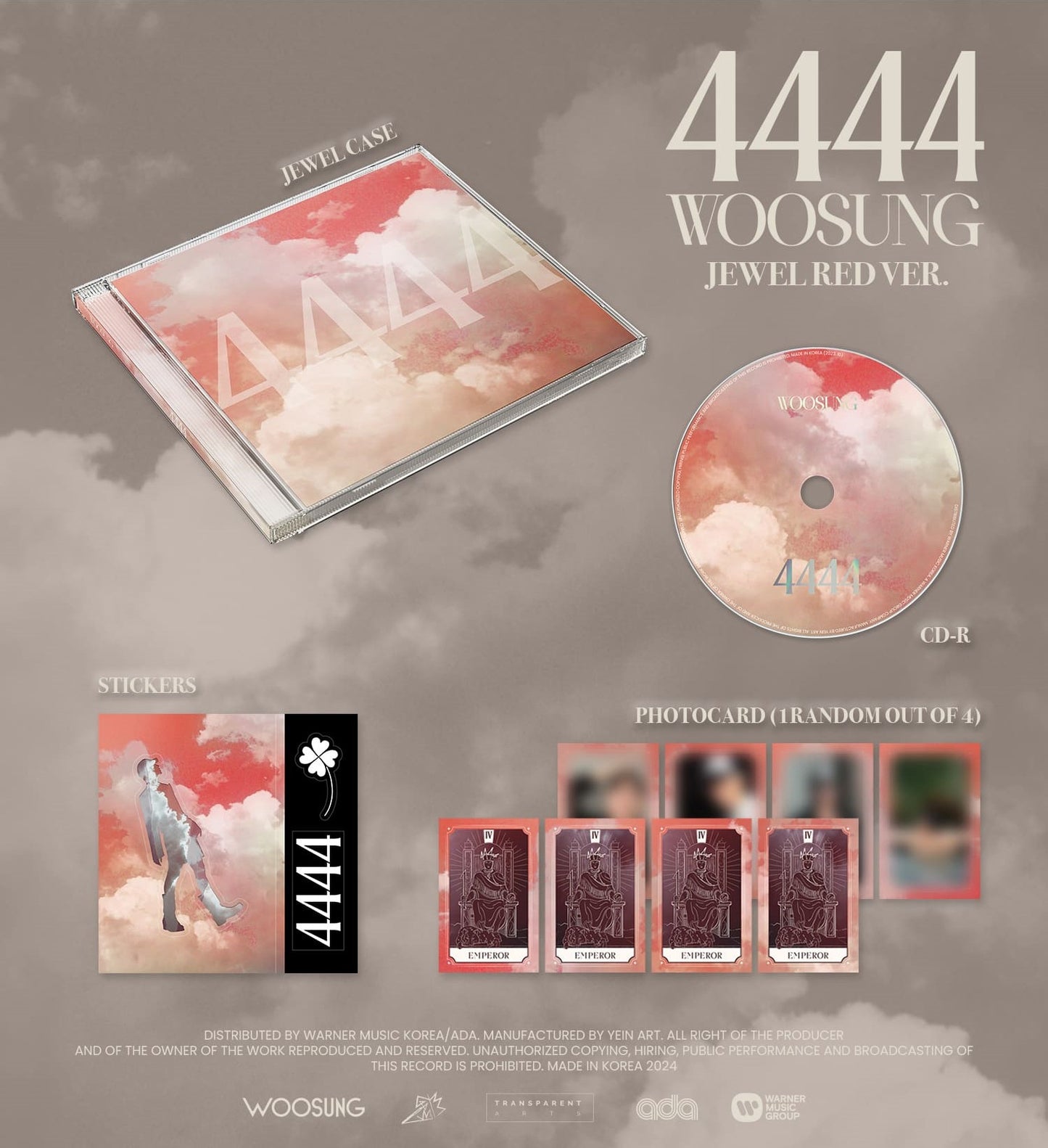 WOOSUNG – 4444 (JEWEL Ver.) (Random)