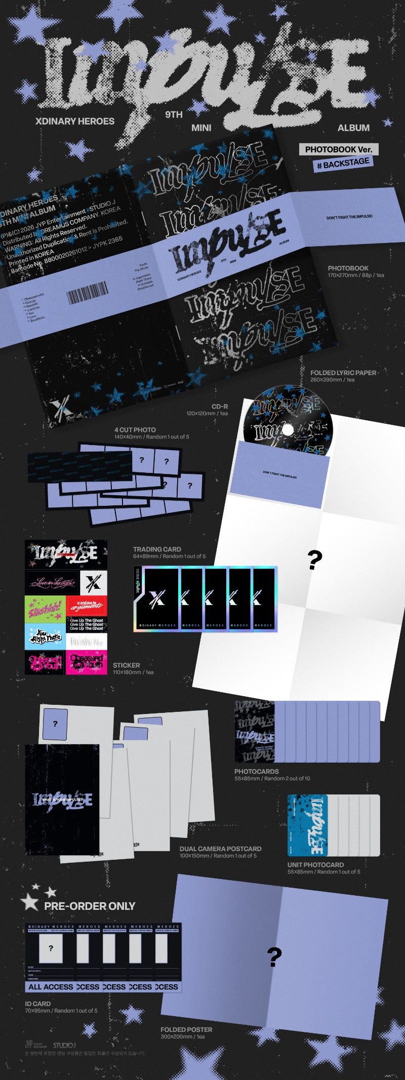 PRE-ORDER: Xdinary Heroes 9th Mini Album - IMPULSE (Photobook Ver.)