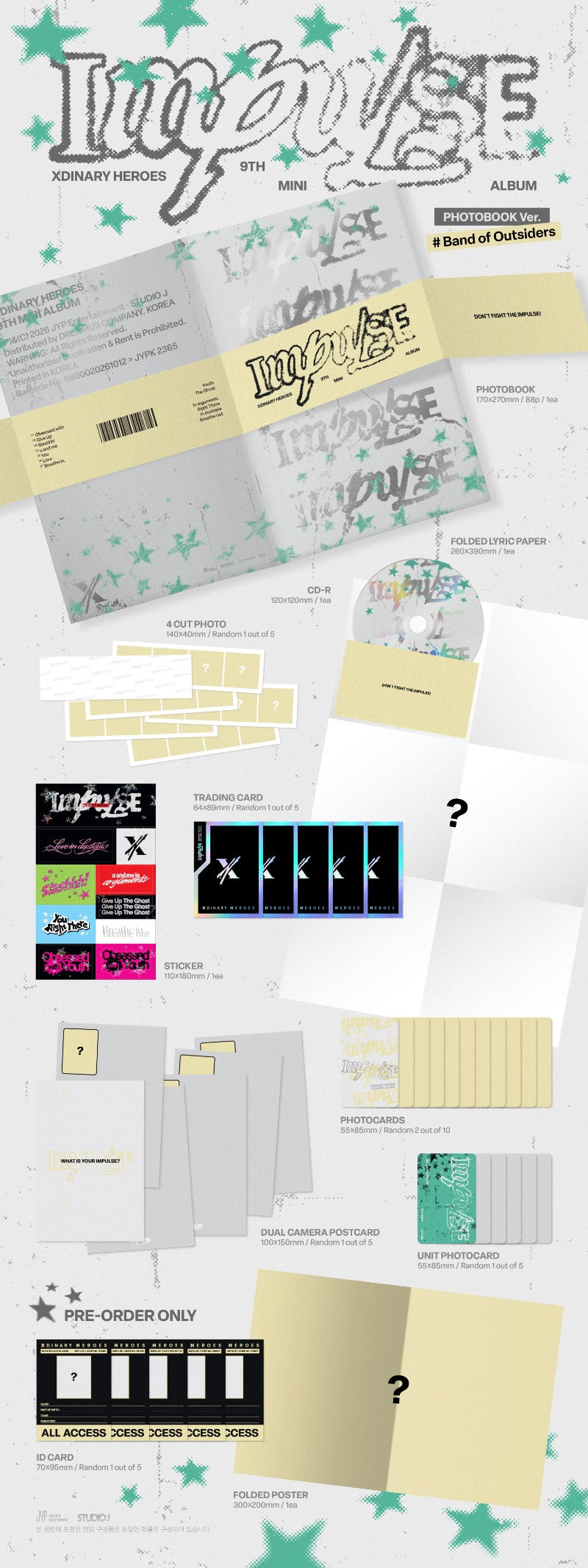 PRE-ORDER: Xdinary Heroes 9th Mini Album - IMPULSE (Photobook Ver.)