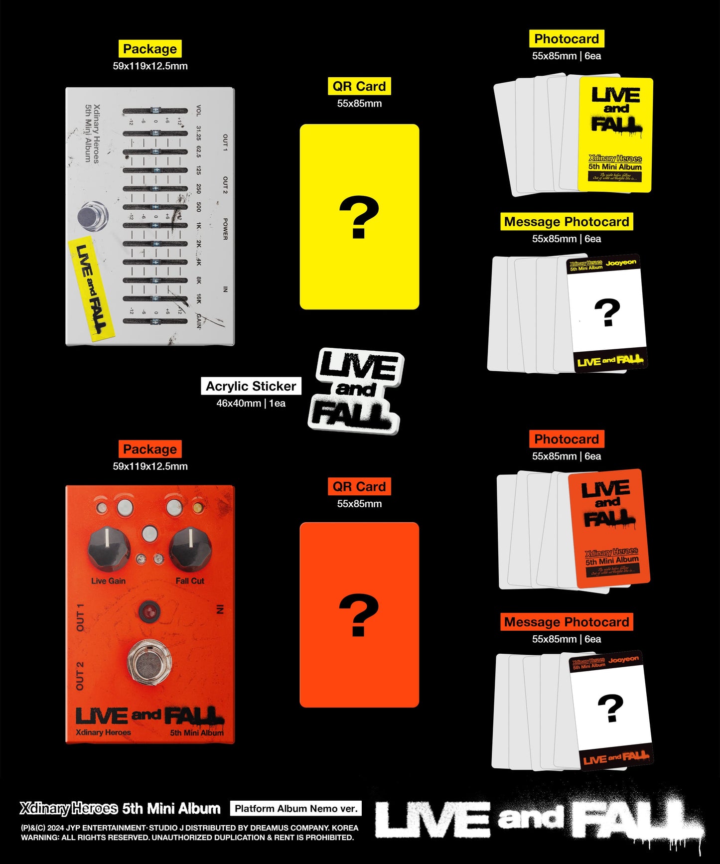 Xdinary Heroes 5th Mini Album – LIVE and FALL (Platform Album Nemo Ver.) (Random)