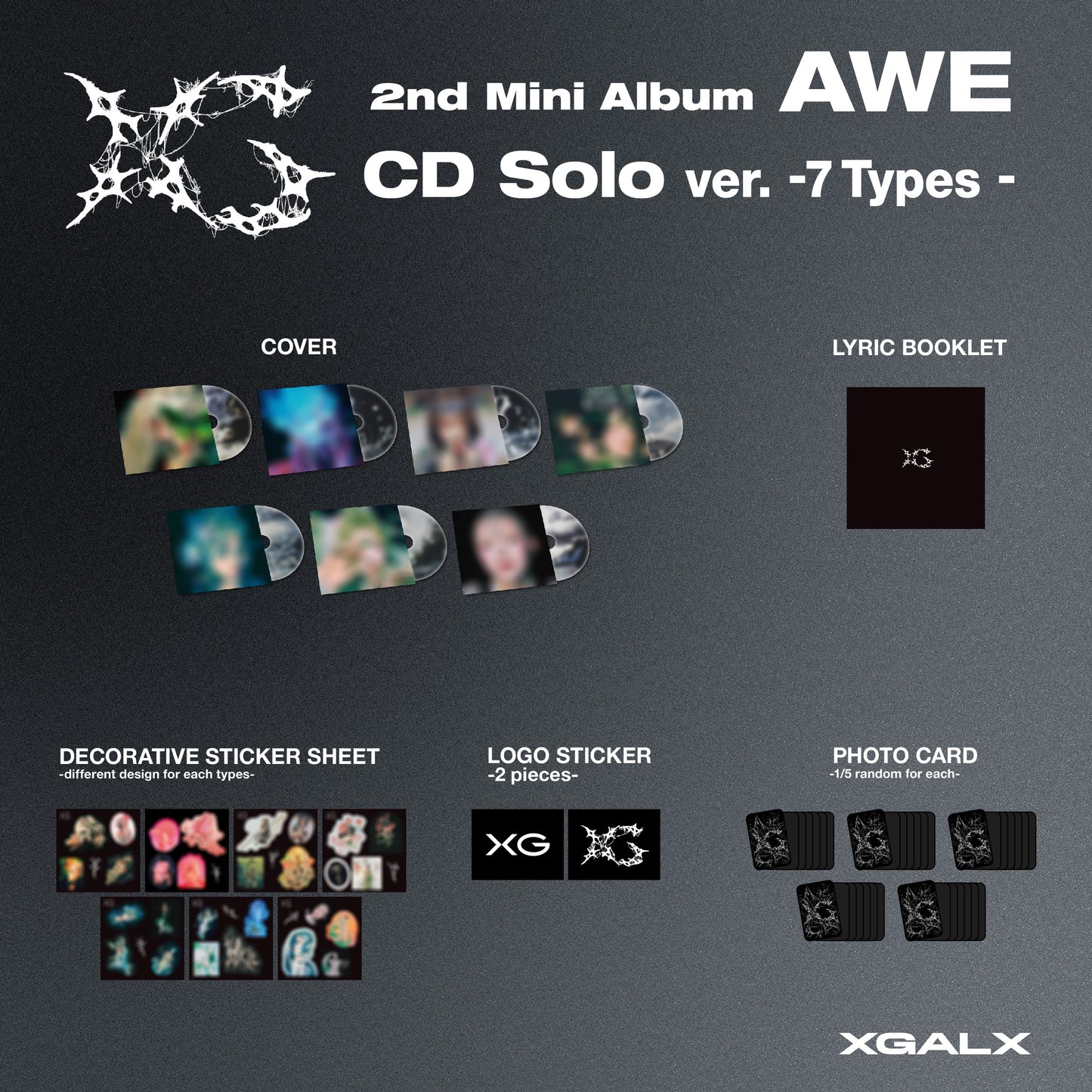 XG 2nd Mini Album - Awe (Solo Ver.) (Random)
