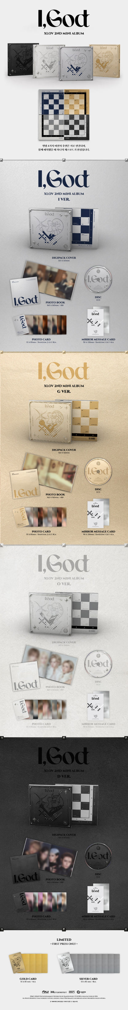 PRE-ORDER: XLOV 2nd Mini Album - I,God
