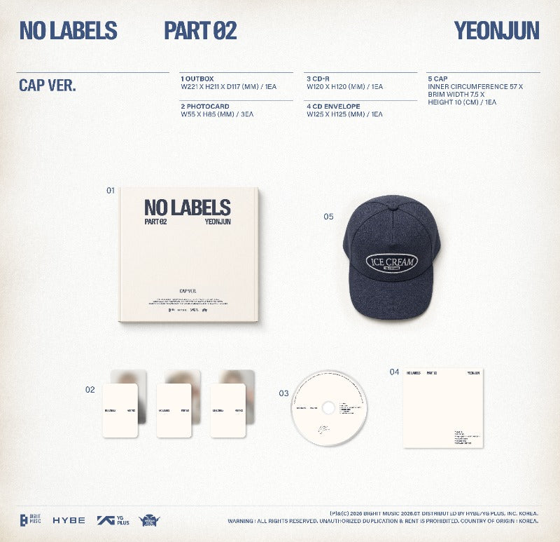 YEONJUN 2nd Mini Album - NO LABELS: PART 02 (Cap Ver.)
