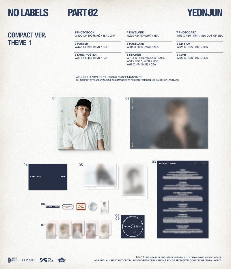 YEONJUN 2nd Mini Album - NO LABELS: PART 02 (Compact Ver.) (Random)