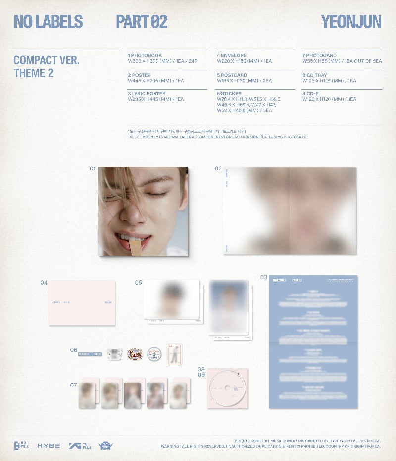 YEONJUN 2nd Mini Album - NO LABELS: PART 02 (Compact Ver.) (Random)