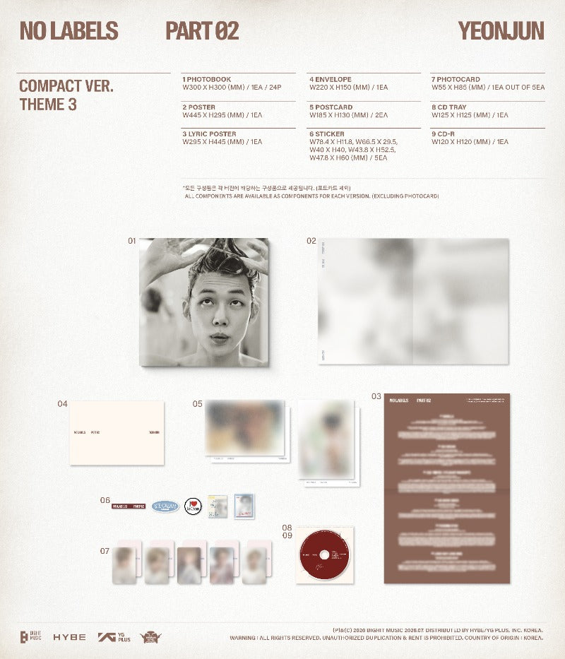 YEONJUN 2nd Mini Album - NO LABELS: PART 02 (Compact Ver.) (Random)