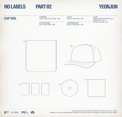 PRE-ORDER: YEONJUN 2nd Mini Album - NO LABELS: PART 02 (Cap Ver.)