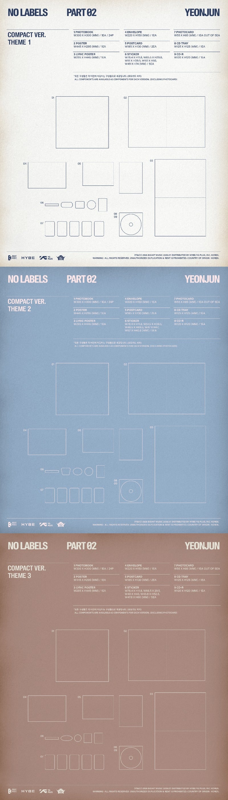PRE-ORDER: YEONJUN 2nd Mini Album - NO LABELS: PART 02 (Compact Ver.) (Random)