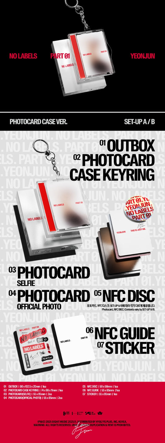 YEONJUN (TXT) 1st Mini Album - NO LABELS: PART 01 (Photocard Case Ver.) (Random)
