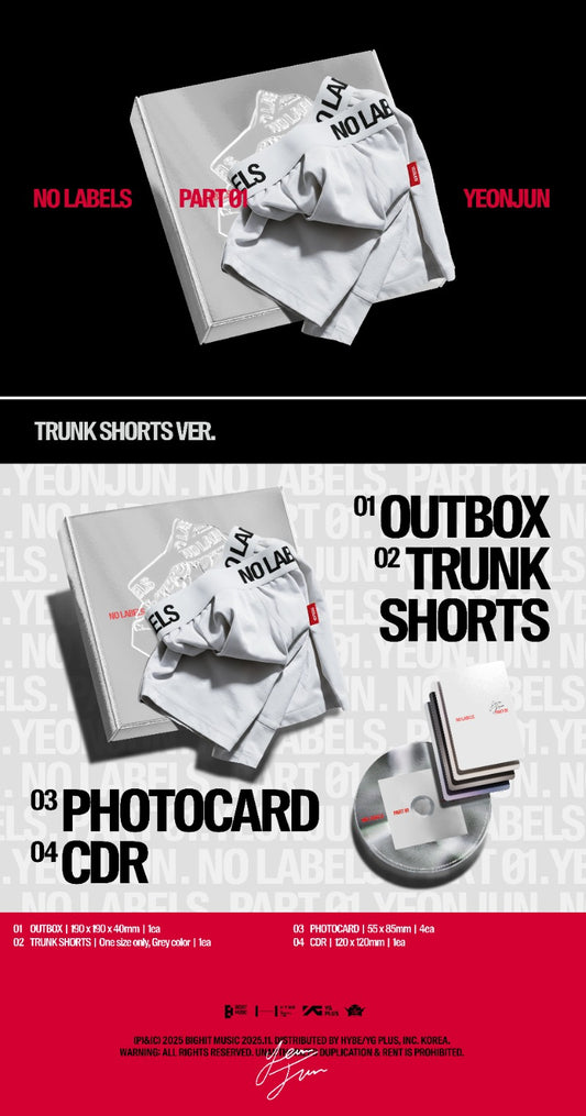 YEONJUN (TXT) 1st Mini Album - NO LABELS: PART 01 (Trunk Shorts Ver.)