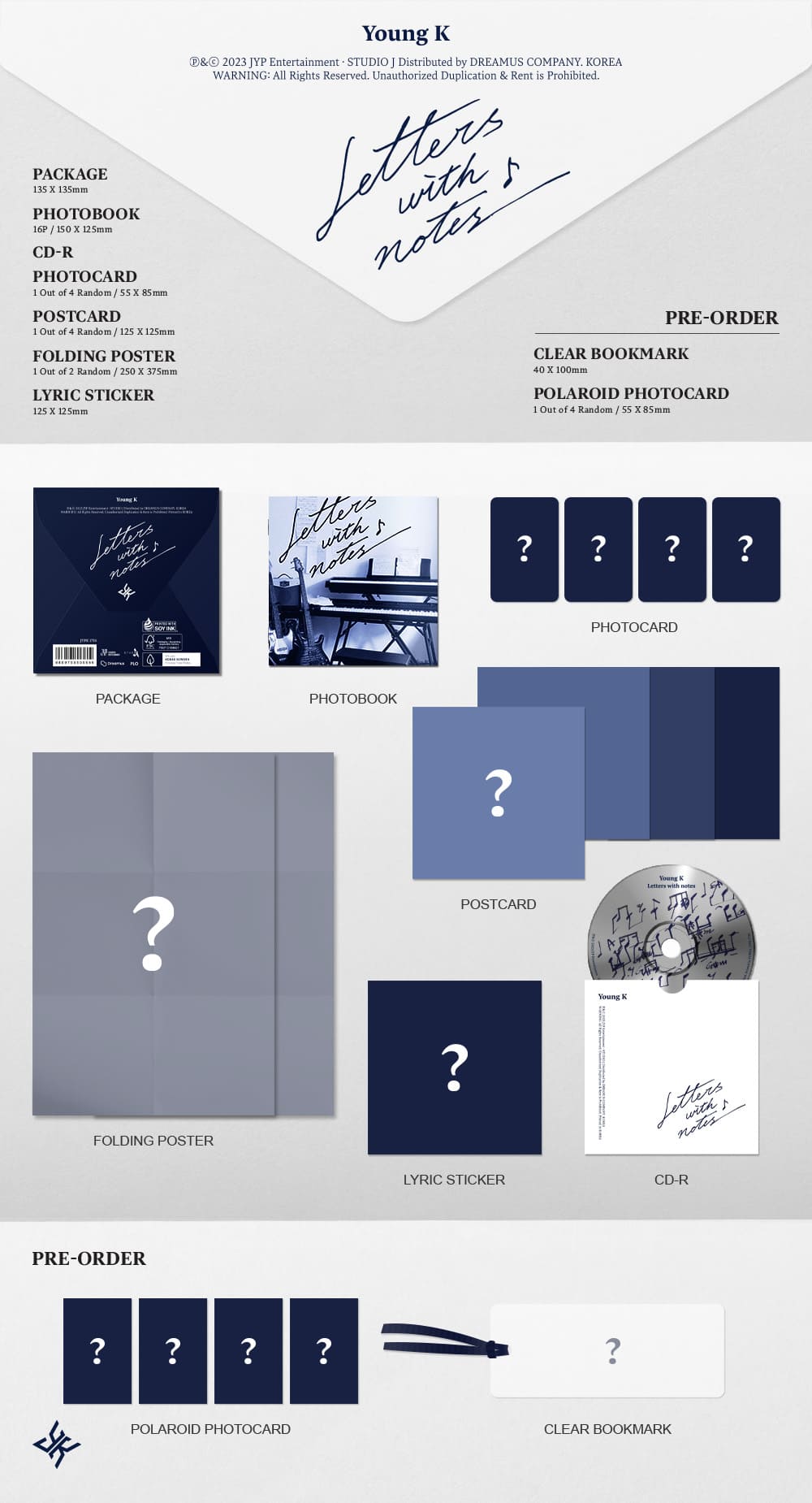 Young K (Day6) – Letters with notes (Digipack Ver.)