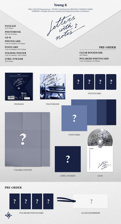 Young K (Day6) – Letters with notes (Digipack Ver.)
