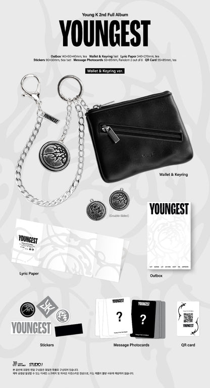 PRE-ORDER: Young K (Day6) 2nd Full Album - YOUNGEST (Wallet & Keyring Ver.)
