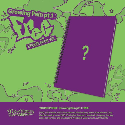 PRE-ORDER: YOUNG POSSE EP – [Growing Pain pt.1 : FREE] (Sticker Book Ver.)