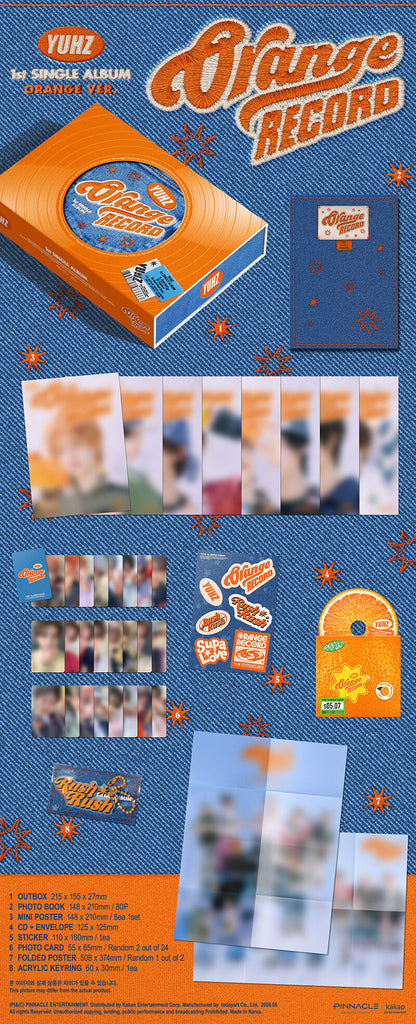 YUHZ 1st Single Album - Orange Record (Orange Ver.)