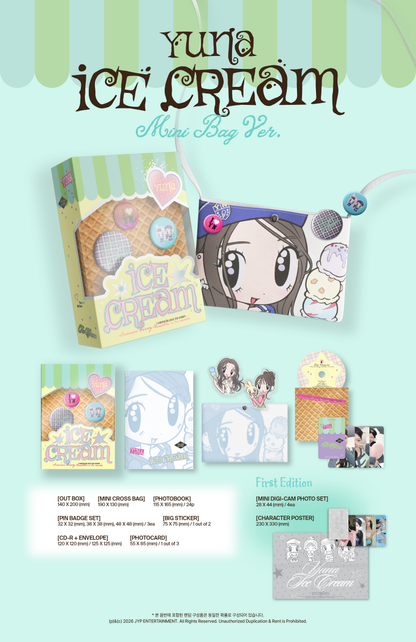 YUNA (ITZY) 1st Mini Album – Ice Cream (Mini Bag Ver.) (MD Ver.)