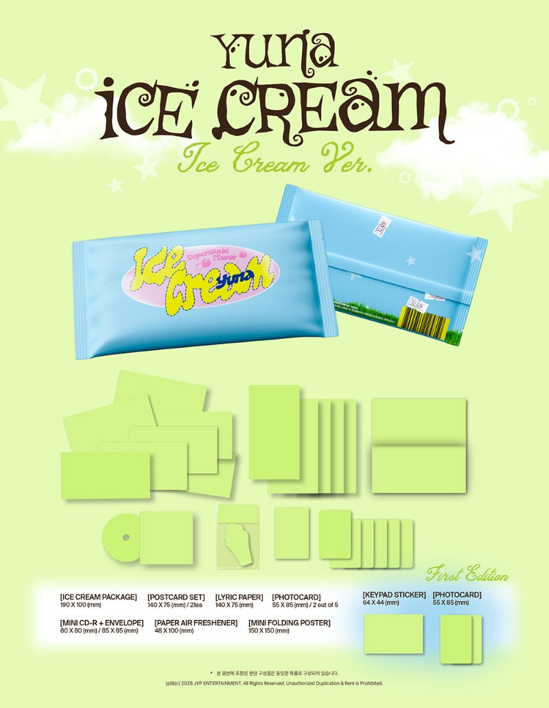 PRE-ORDER: YUNA (ITZY) 1st Mini Album – Ice Cream (Ice Cream Ver.)