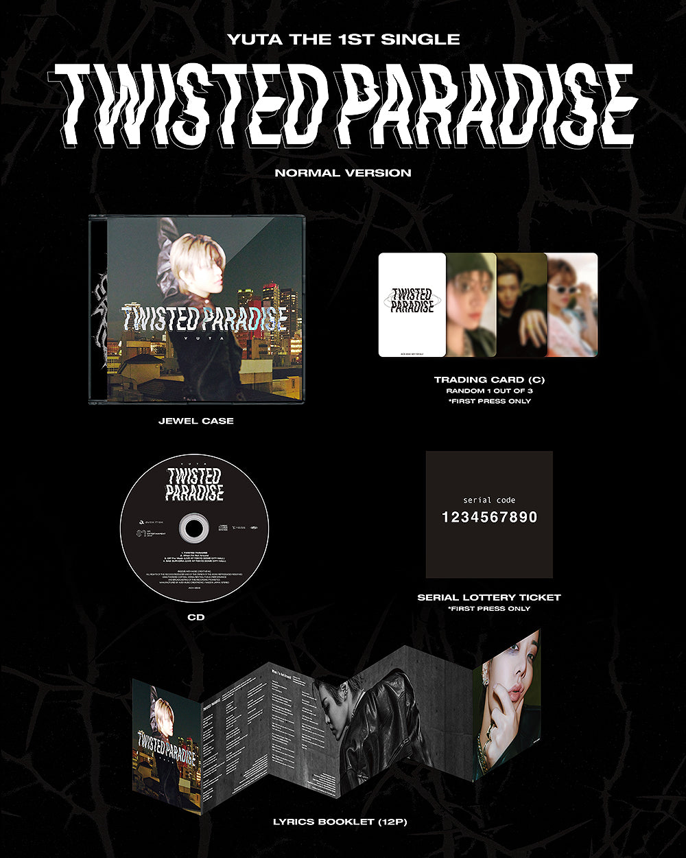 Yuta (NCT) 1st Single Album - TWISTED PARADISE [Japanese Edition]
