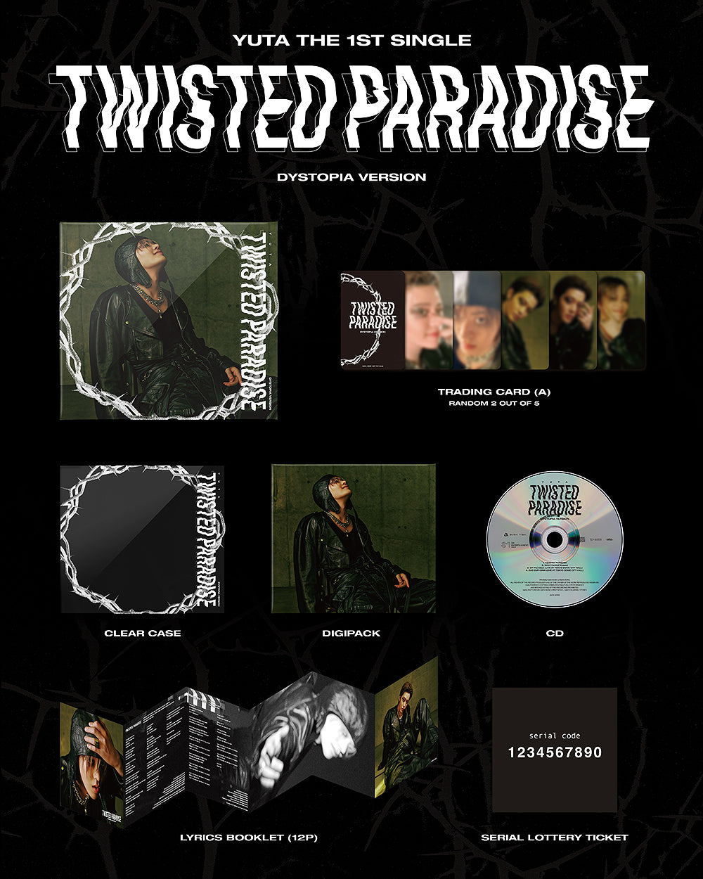 Yuta (NCT) 1st Single Album - TWISTED PARADISE [Japanese Edition]