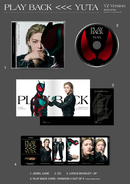 YUTA (NCT) Single Album - PLAY BACK (Japanese Edition)
