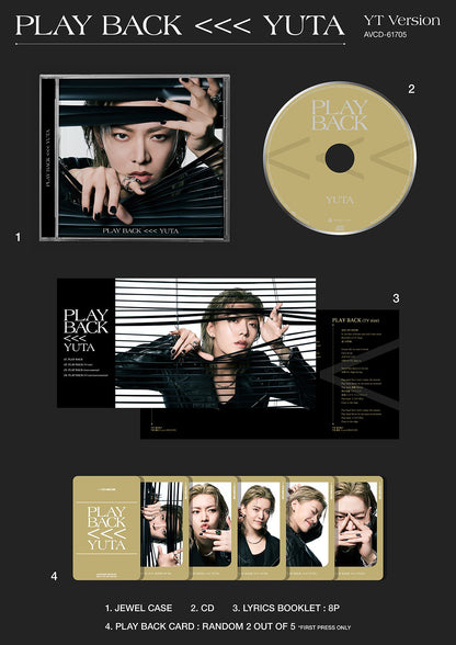 YUTA (NCT) Single Album - PLAY BACK (Japanese Edition)