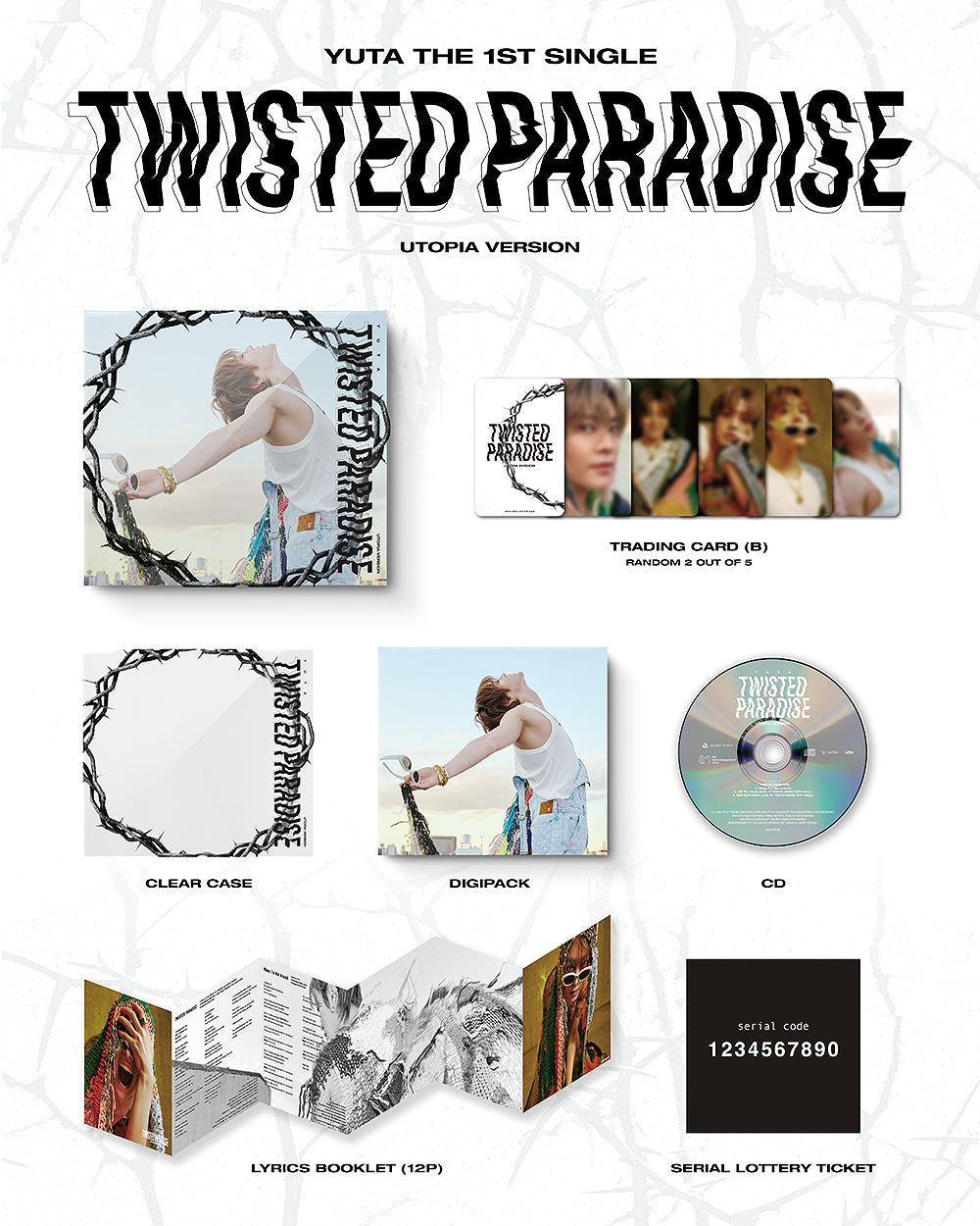Yuta (NCT) 1st Single Album - TWISTED PARADISE [Japanese Edition]