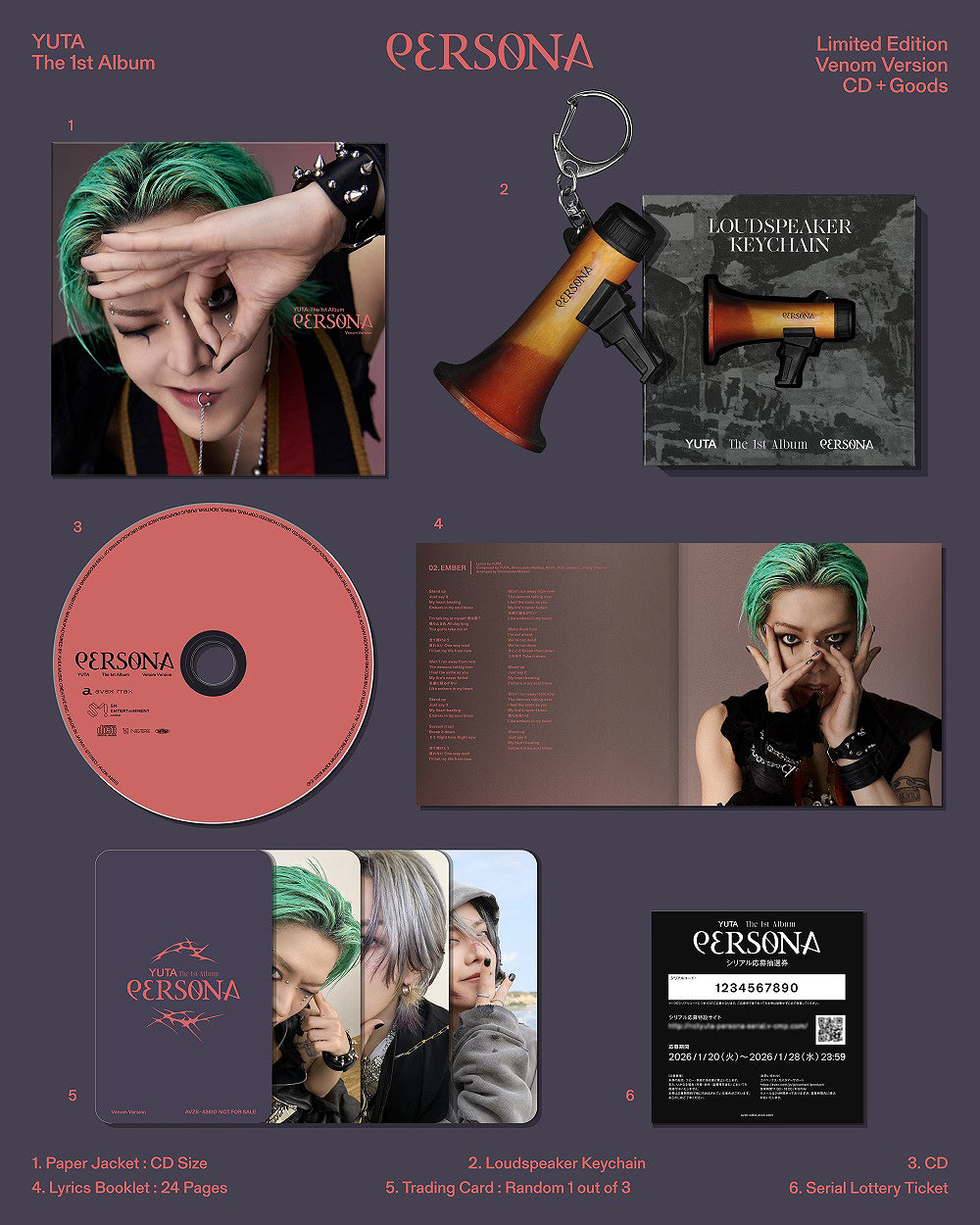 YUTA (NCT) 1st Full Album - PERSONA (Venom ver.) [Japanese Edition]