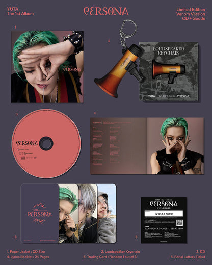 YUTA (NCT) 1st Full Album - PERSONA (Venom ver.) [Japanese Edition]