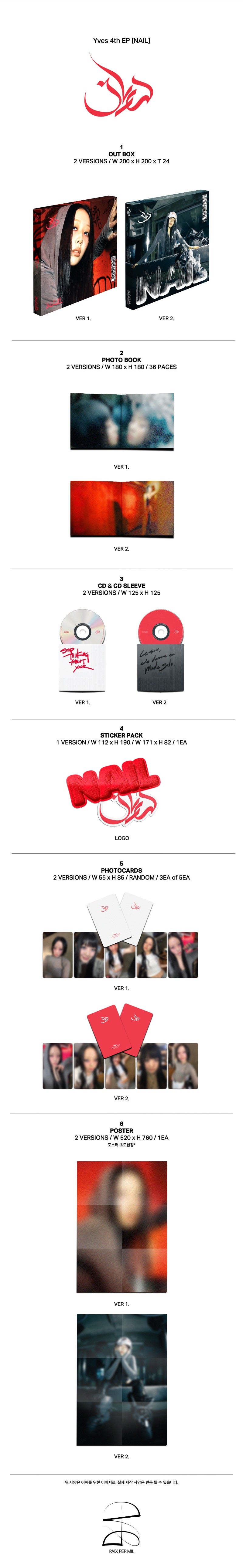 PRE-ORDER: Yves 4th EP Album - NAIL (Deluxe Ver.) (Random)