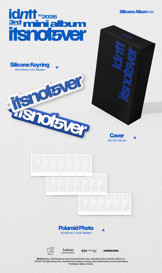 PRE-ORDER: idntt 3rd Mini Album - itsnotver (Silicone Album)