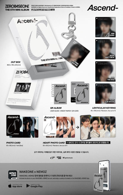 PRE-ORDER: ZEROBASEONE The 6th Mini Album - Ascend- (Lenticular Keyring Ver.)